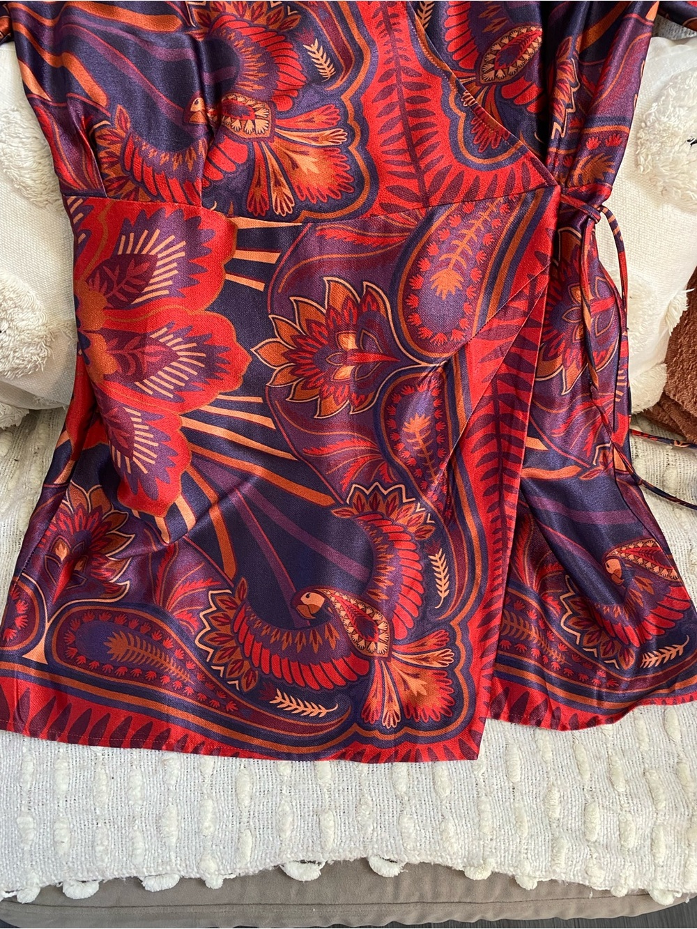 {Farm Rio} Macaw Mini Wrap Dress - Picture 6 of 10